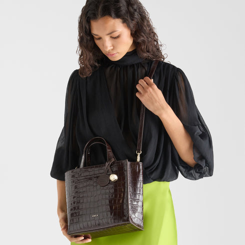 Τσάντα tote/χιαστί Iride Furla WE02123 BX4255 2460S καφέ