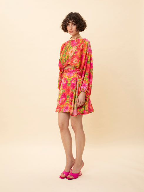 Τοπ Cropped Floral We_Are Ροζ