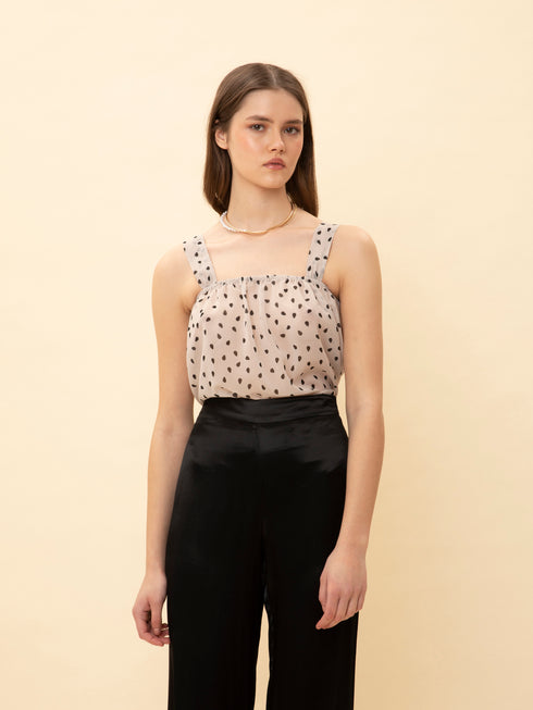 Παντελόνι ψηλόμεσο σατέν We_Are μαύρο