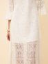 Φόρεμα Crochet Knit Midi We_Are Λευκό