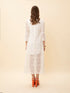 Φόρεμα Crochet Knit Midi We_Are Λευκό