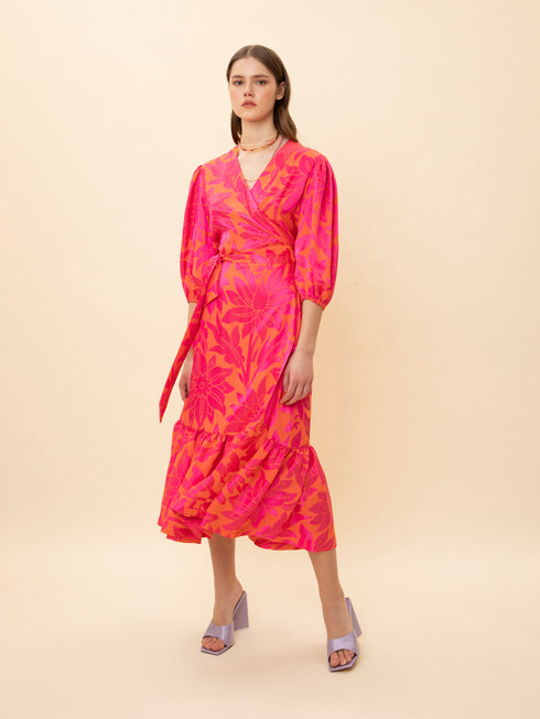 Φόρεμα Jacquard We_Are Φούξια