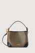 Τσάντα tote/χιαστί δερμάτινη Piazza mini Trussardi WBB13M05 λαδί/μαύρο