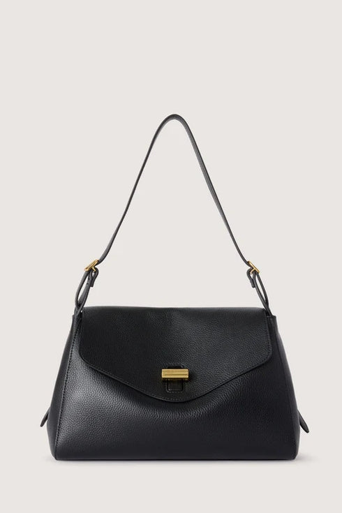 Τσάντα ώμου δερμάτινη Girello Trussardi WBS19L35-033 μαύρο
