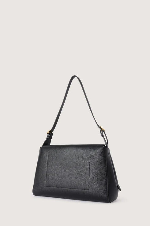 Τσάντα ώμου δερμάτινη Girello Trussardi WBS19L35-033 μαύρο