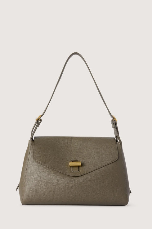 Τσάντα ώμου δερμάτινη Girello Trussardi WBS19L35-040 μπεζ