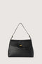 Τσάντα ώμου δερμάτινη Girello Large Trussardi WBS20L35-033 μαύρο