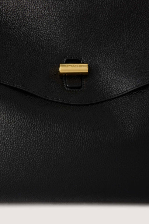 Τσάντα ώμου δερμάτινη Girello Large Trussardi WBS20L35-033 μαύρο