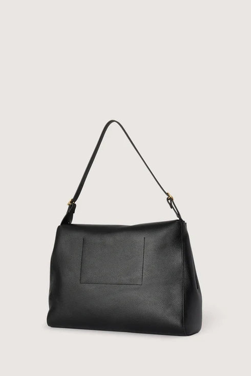 Τσάντα ώμου δερμάτινη Girello Large Trussardi WBS20L35-033 μαύρο