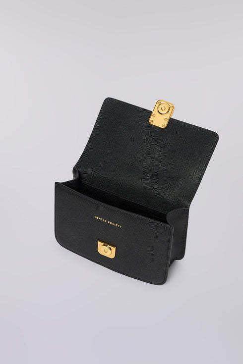 Τσάντα ώμου/χιαστί δερμάτινη Trussardi WBC01L30-033 μαύρο