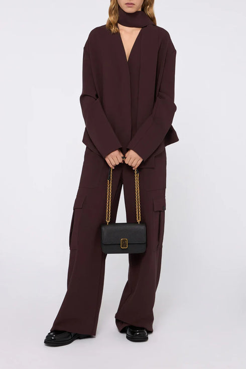 Τσάντα ώμου/χιαστί δερμάτινη Trussardi WBC01L30-033 μαύρο