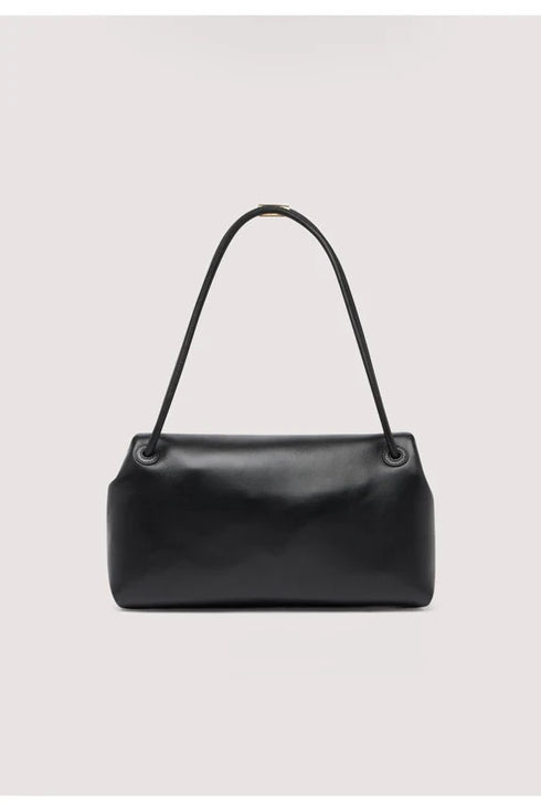 Τσάντα ώμου δερμάτινη Orbita Medium Trussardi WBC07L13-033 μαύρο