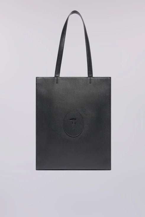 Τσάντα ώμου δερμάτινη Trussardi WBB03L11-033 μαύρο