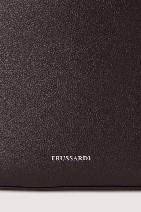Τσάντα ώμου δερμάτινη Whippet Medium Trussardi WBS15L34-053 καφέ