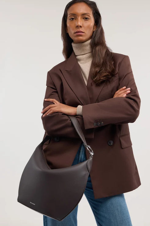 Τσάντα ώμου δερμάτινη Whippet Medium Trussardi WBS15L34-053 καφέ