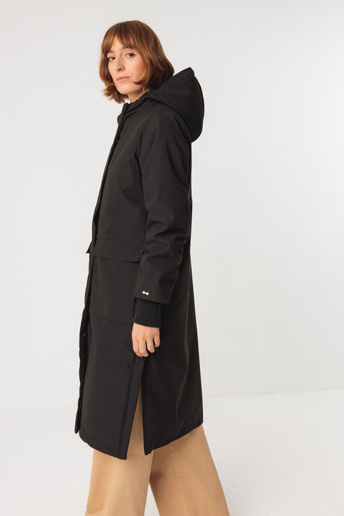 Μπουφάν μακρύ Adana SKFK WCT00028 μαύρο