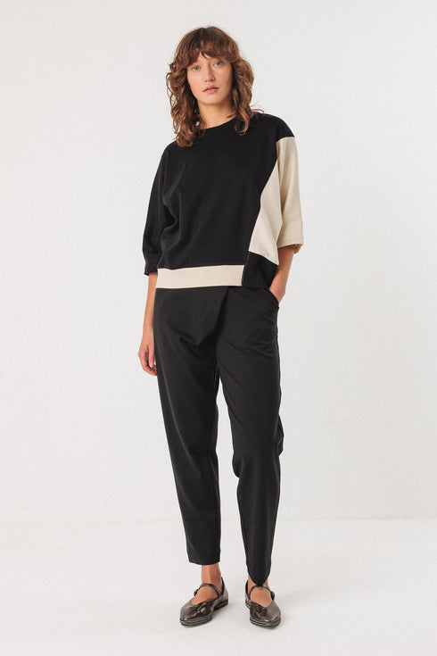 Τοπ οργανικό βαμβάκι Aloria-gots SKFK WTS01146 μαύρο