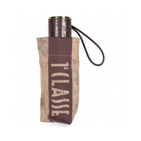 Ομπρέλα σούπερ μίνι χειροκίνητη Alviero Martini 1a Classe 1032 ταμπά/καφέ