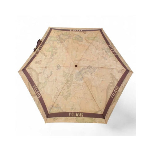 Ομπρέλα σούπερ μίνι χειροκίνητη Alviero Martini 1a Classe 1032 ταμπά/καφέ