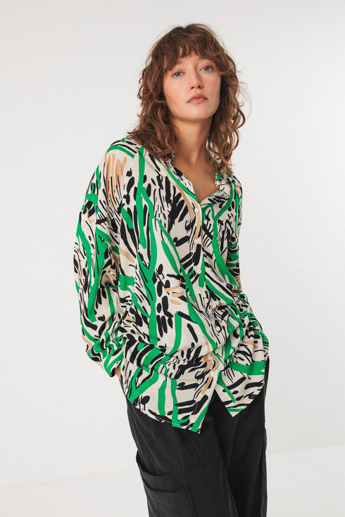 Πουκάμισο βισκόζη Amagoia SKFK WSH00612 πράσινο