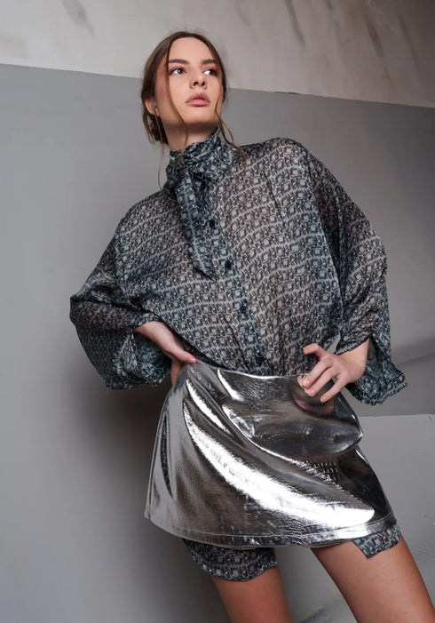 Πουκάμισο Aria Pillow Collectiva Noir CN141R03ZOP γκρι