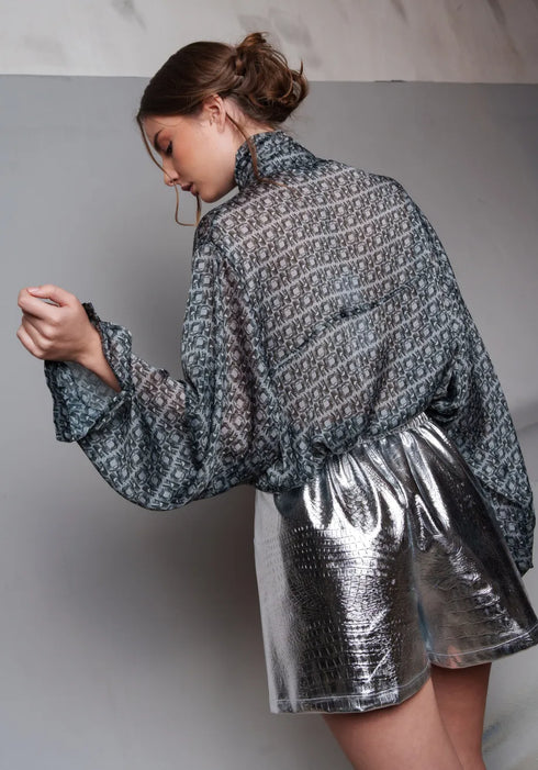 Πουκάμισο Aria Pillow Collectiva Noir CN141R03ZOP γκρι