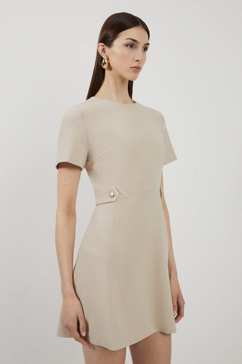 Φόρεμα μίνι Karen Millen BKK26016 μπεζ