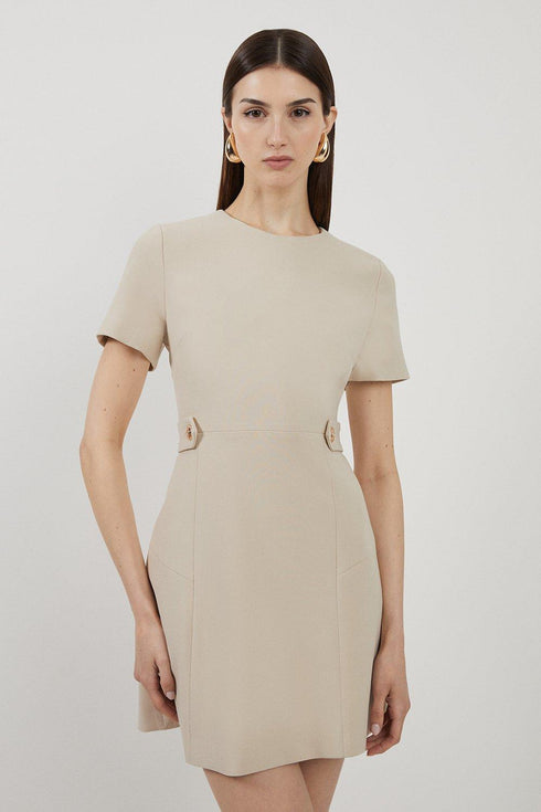 Φόρεμα μίνι Karen Millen BKK26016 μπεζ