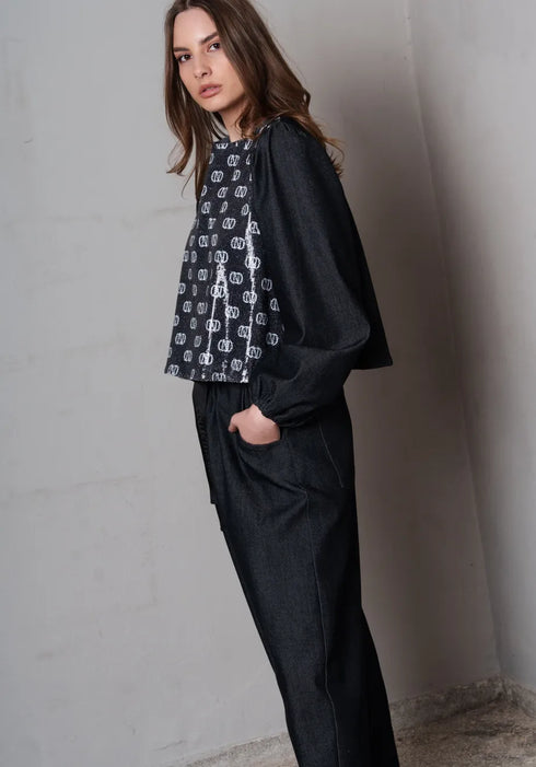 Παντελόνι denim Britney Collectiva Noir CN141L07DNS μαύρο