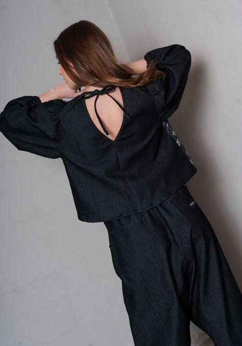 Παντελόνι denim Britney Collectiva Noir CN141L07DNS μαύρο