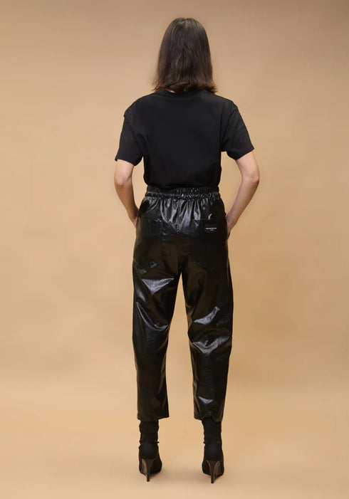 Παντελόνι δερματίνη Charlot Collectiva Noir CN141H14LEA μαύρο