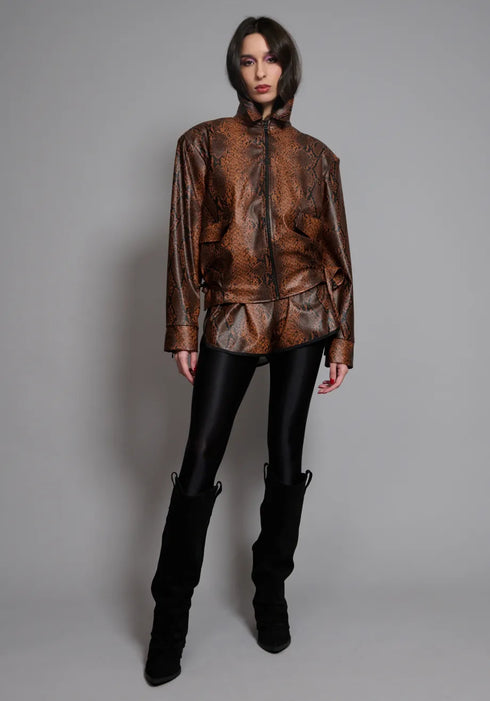 Τζάκετ Elea Collectiva Noir AT143J01CRO-BROWN
