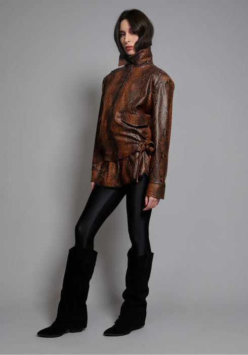 Τζάκετ Elea Collectiva Noir AT143J01CRO-BROWN