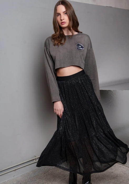 Φούστα Florence Collectiva Noir CN141C05NTS μαύρο