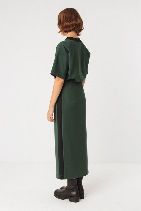 Φούστα μάξι μοντάλ SKFK WSK00673 πράσινο σκούρο