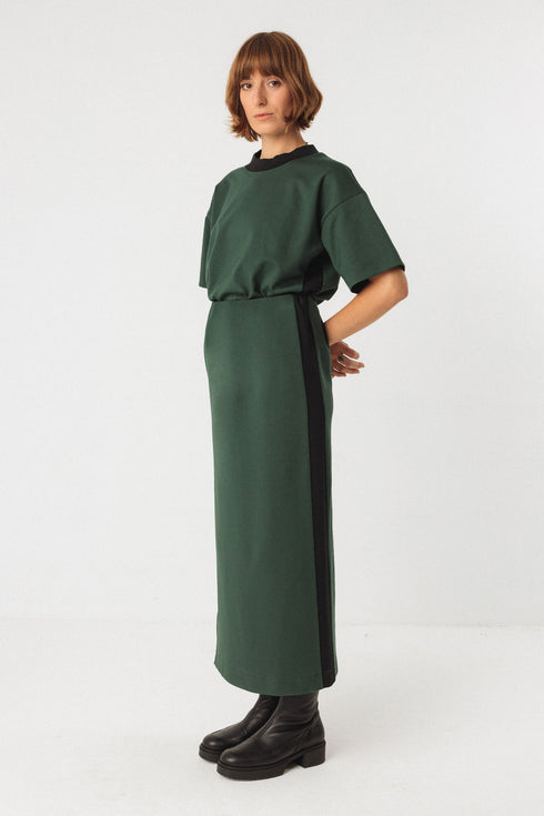 Φούστα μάξι μοντάλ SKFK WSK00673 πράσινο σκούρο