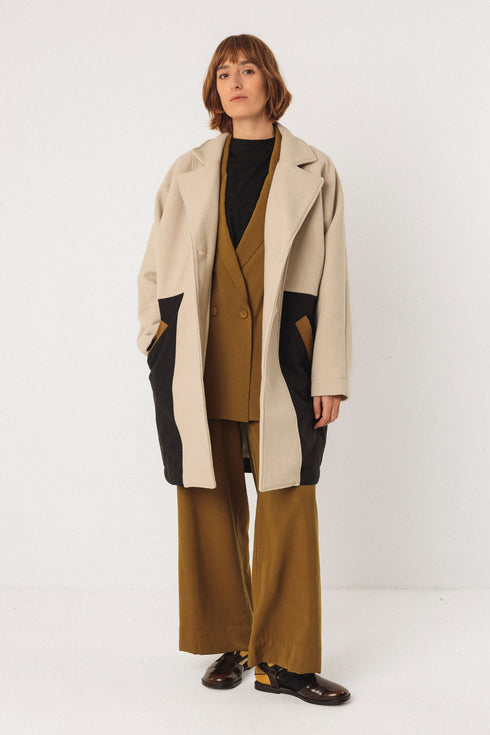 Ημίπαλτο Igaro SKFK WCT00034 μπεζ/μαύρο