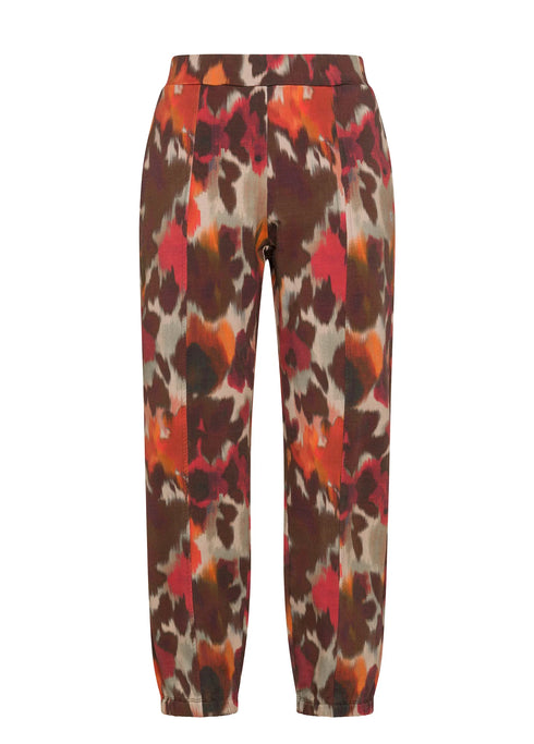 Παντελόνι με λάστιχο Deha C12045-26710 καφέ/πορτοκαλί