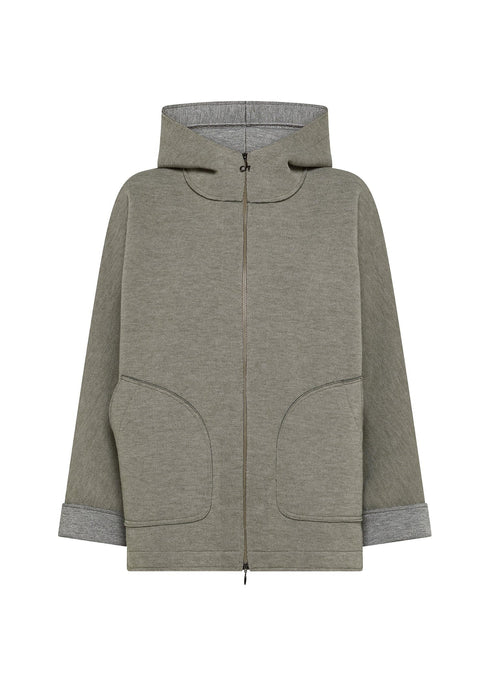 Τζάκετ scuba Deha D32051-48112 μπεζ/γκρι