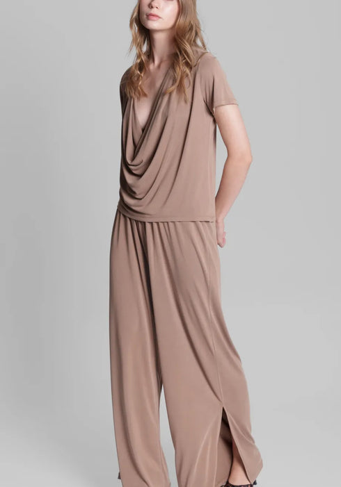 Παντελόνα ψηλόμεση Collectiva Noir CN140A01CPR μπεζ