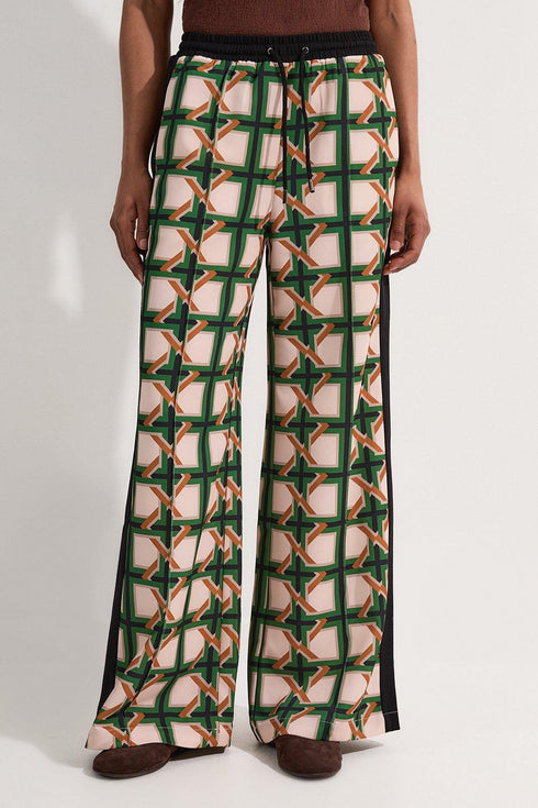 Παντελόνι ψηλόμεσο με λάστιχο Karen Millen BKK23543 εκρού