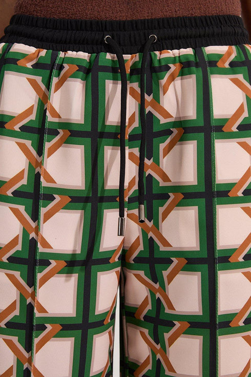 Παντελόνι ψηλόμεσο με λάστιχο Karen Millen BKK23543 εκρού