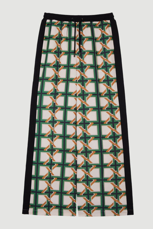 Παντελόνι ψηλόμεσο με λάστιχο Karen Millen BKK23543 εκρού