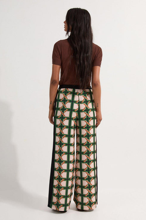 Παντελόνι ψηλόμεσο με λάστιχο Karen Millen BKK23543 εκρού