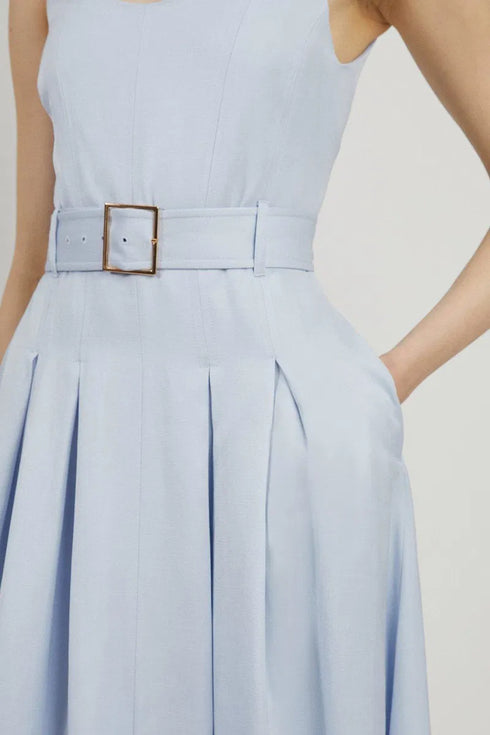 Φόρεμα μίντι Karen Millen BKK19301 γαλάζιο