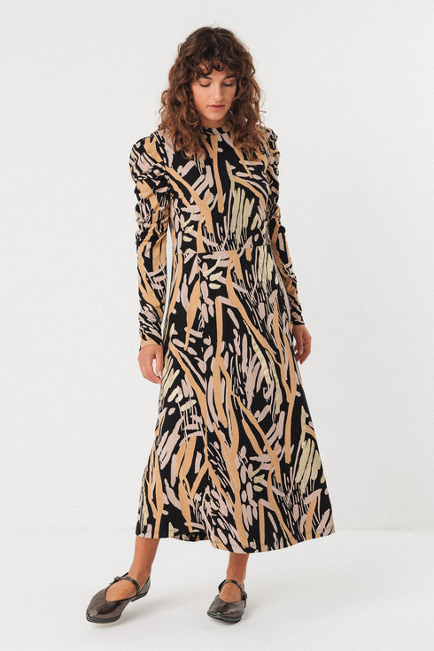 Φόρεμα Lano-gots SKFK WDR01511 μπεζ