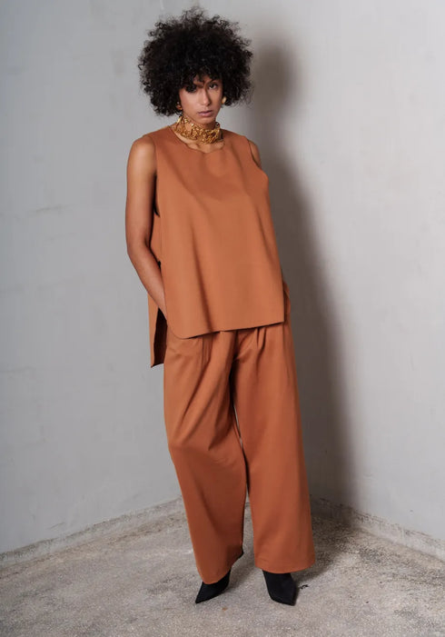 Παντελόνι Linka Collectiva Noir CN141F03PNT κάμελ