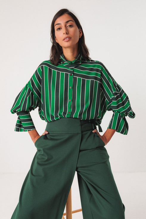 Πουκάμισο βισκόζη Lone SKFK WSH00618 πράσινο