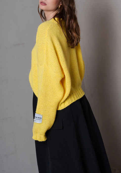 Ζακέτα No3 Cherry Cardigan Collectiva Noir CN141G07KNT κίτρινο