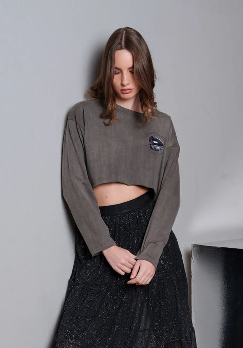 Τοπ Rene Collectiva Noir CN141B04COT γκρι